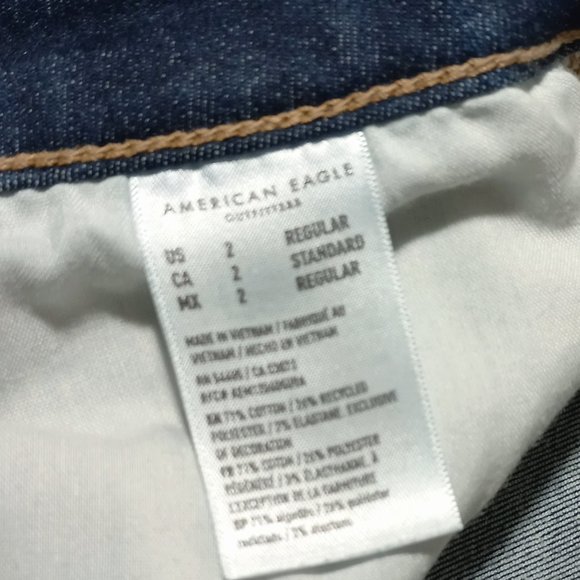 American Eagle Jeans High-Rise Jegging Crop Next Level Stretch Women's Size 2 - Picture 9 of 13
